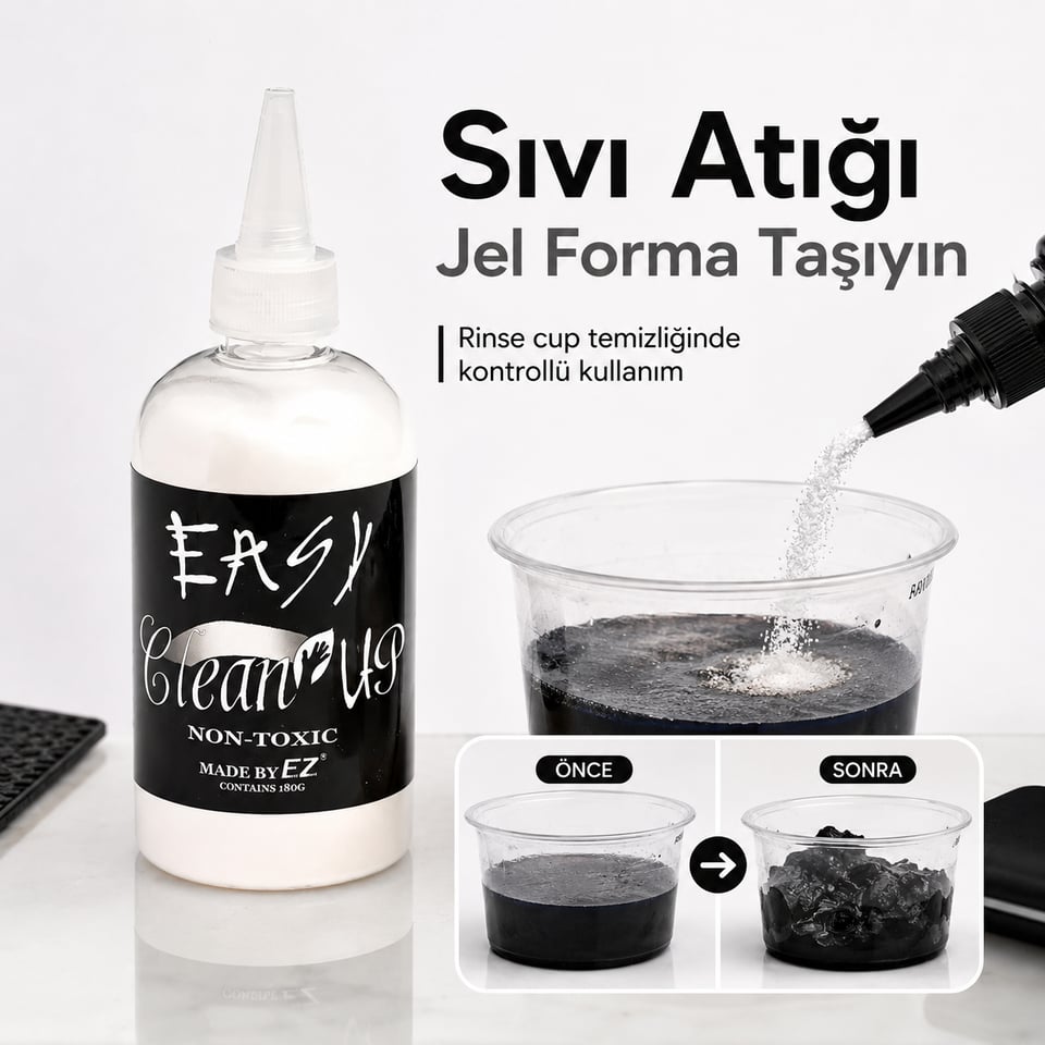 EZ Easy Clean Up White 180g Dövme Mürekkep Katılaştırıcı
