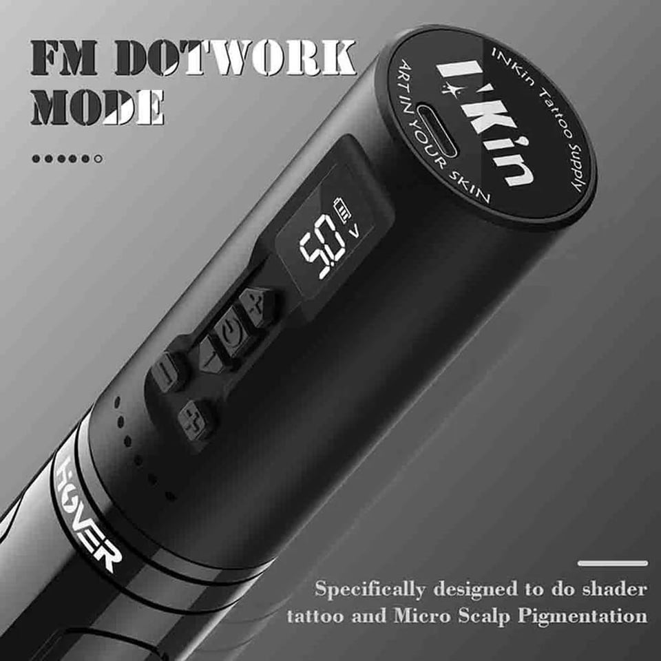 EZ Hover Matte Black FM Dotwork Wireless Battery Tattoo Pen Machine
