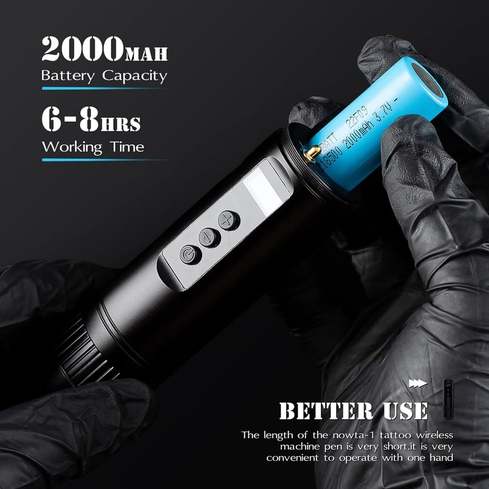 EZ Nowta I Black Wireless Battery Tattoo Machine Pen