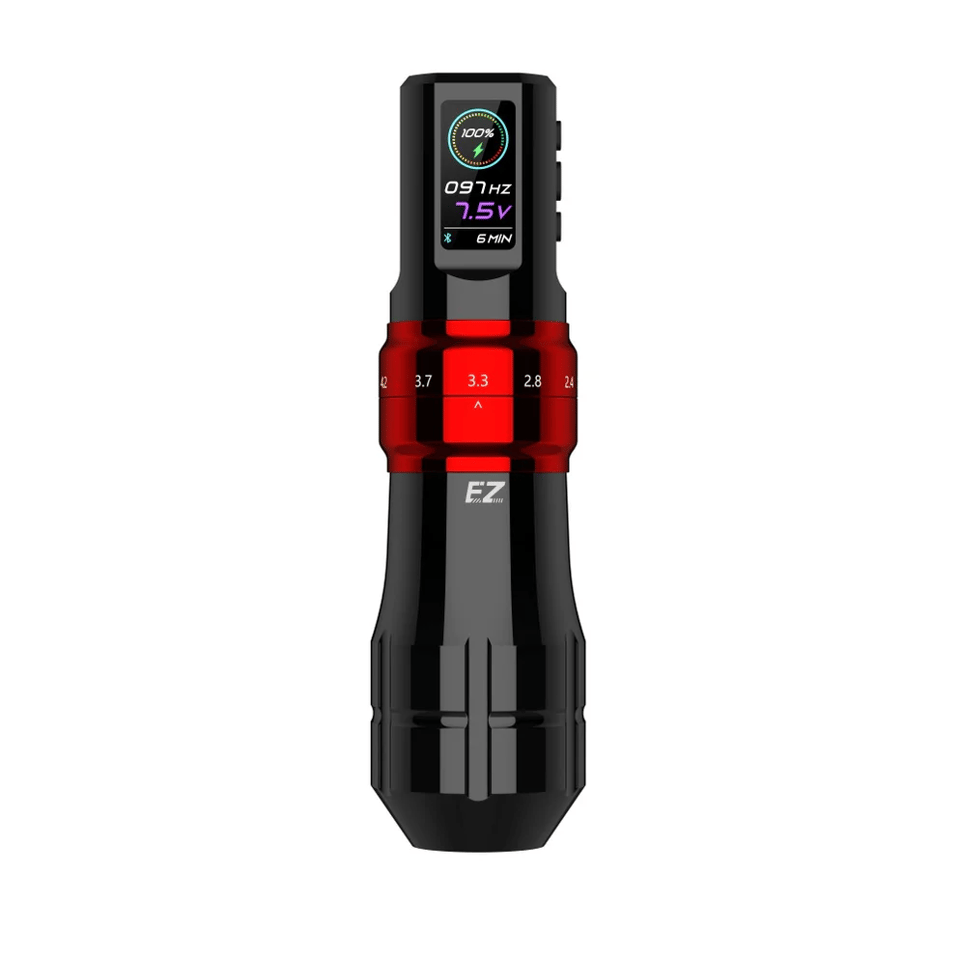 EZ P3 Pro Gloss Red Wireless Battery Tattoo Pen Machine