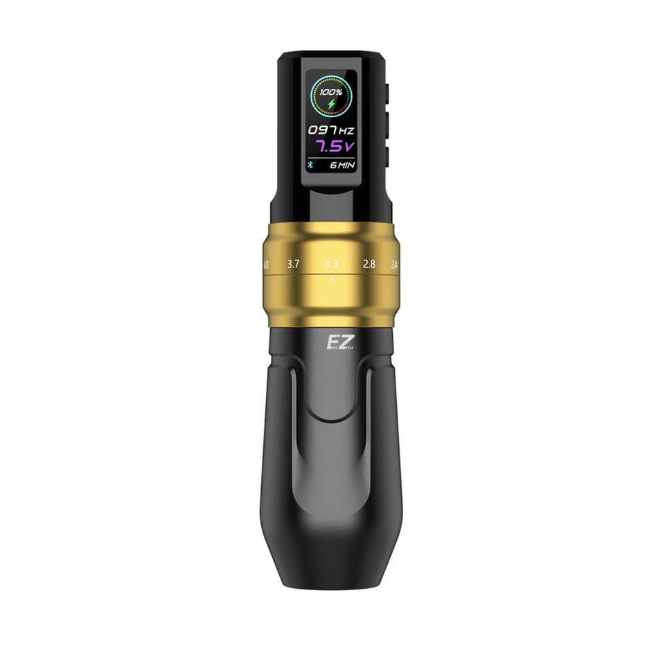 EZ P3 Pro Mattle Golden Wireless Battery Tattoo Pen Machine