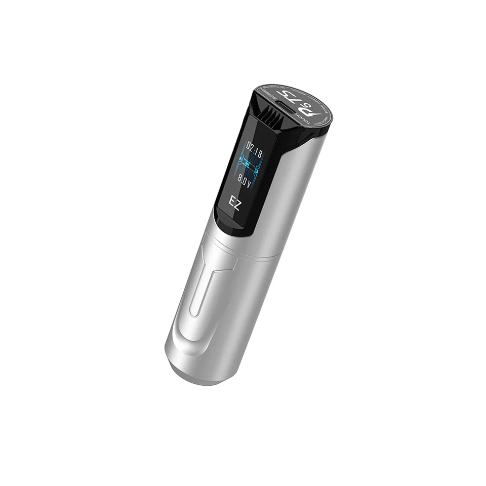 EZ P5 Silver Touchscreen Bluetooth footswitch Wireless Battery Tattoo Pen Machine