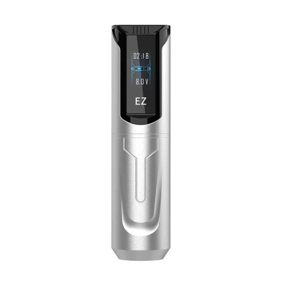 EZ P5 Silver Touchscreen Bluetooth footswitch Wireless Battery Tattoo Pen Machine
