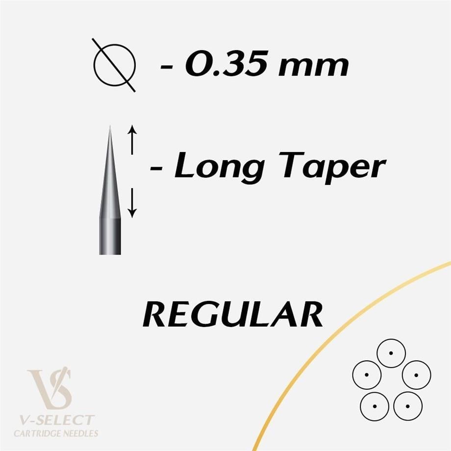 Ez V-Select 1207 RS Kartuş Dövme İğnesi - Round Shader Long Taper