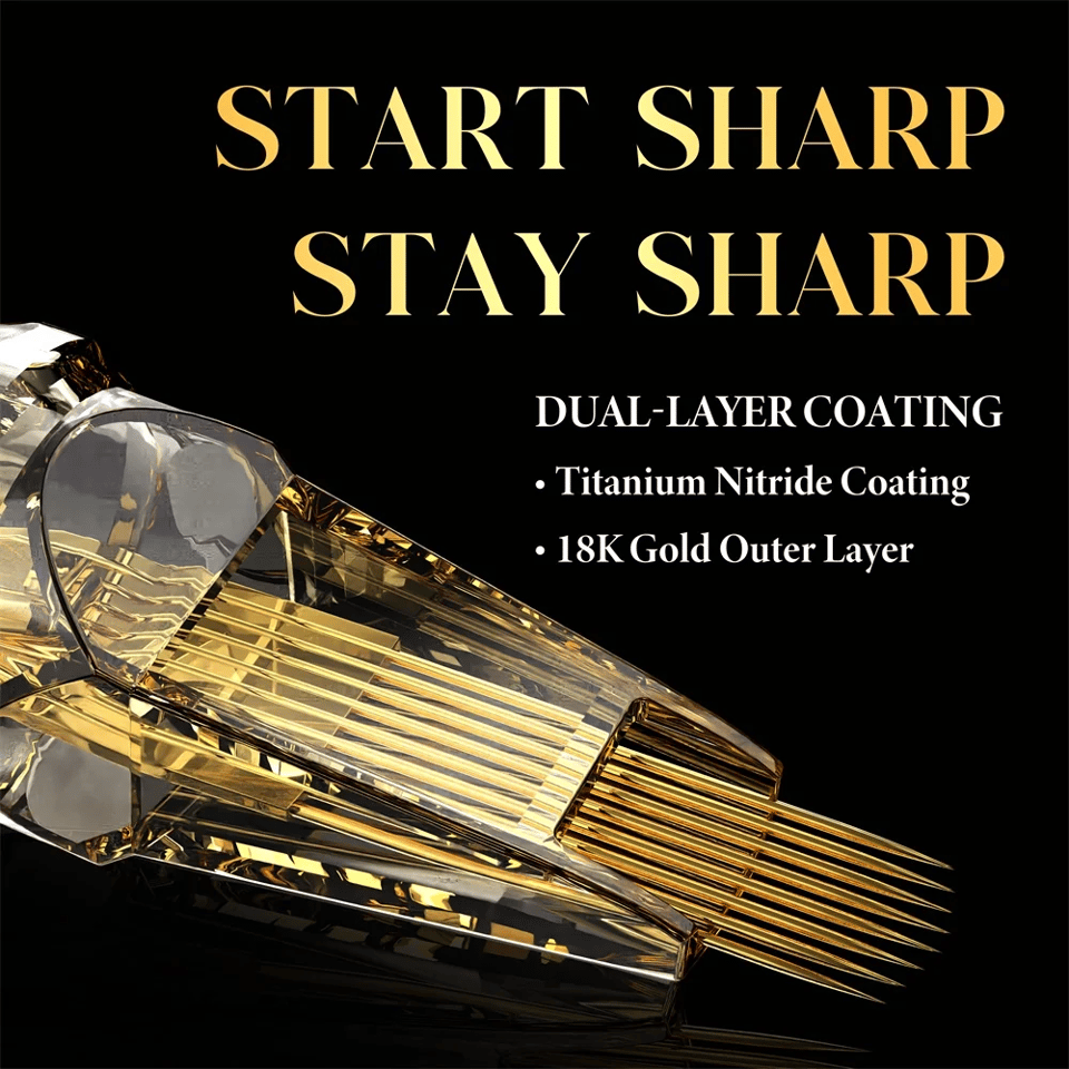 EZ V-Select Titanium Gold 1005RL 5RL 0.30 mm Round Liner Kartuş Dövme İğnesi