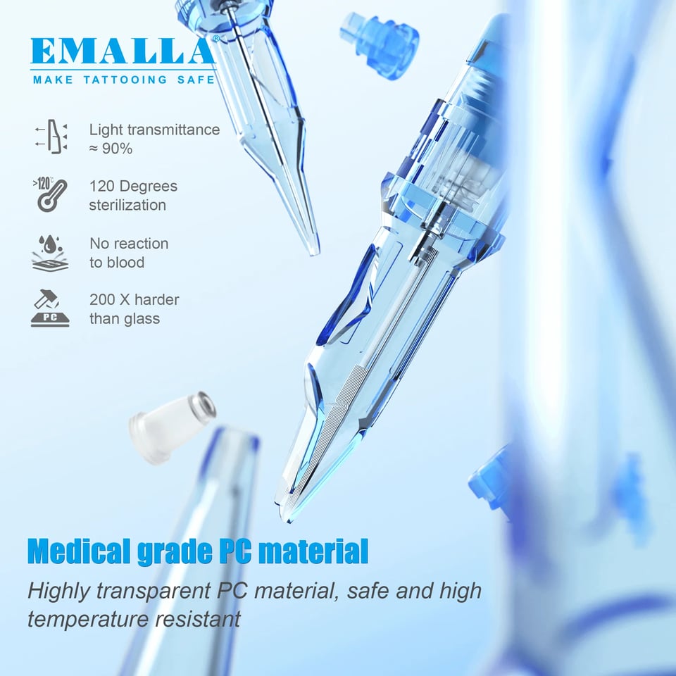 Emalla Eliot Pro 1009CML Kartuş Dövme İğnesi 20 Adet - EN2