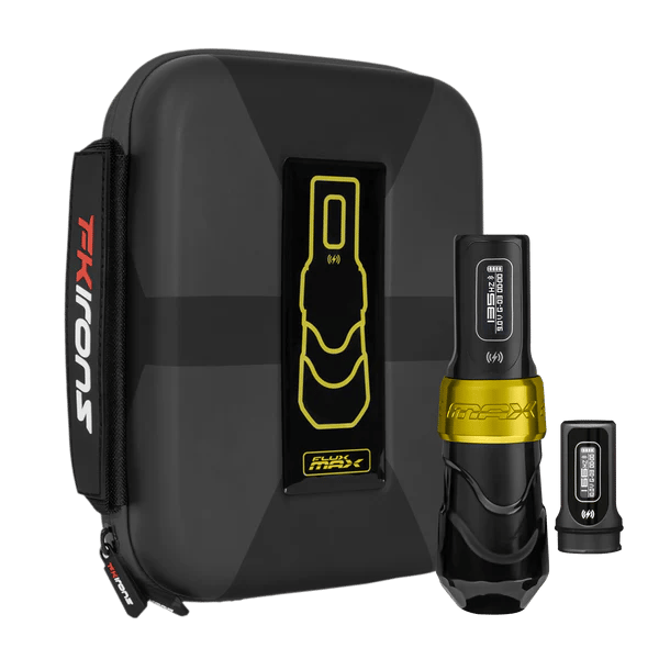 FK Irons Flux Max | 3.2 mm Stroke | Gold Stealth Renk | Çift Bataryalı - Kablosuz Dövme Makinesi