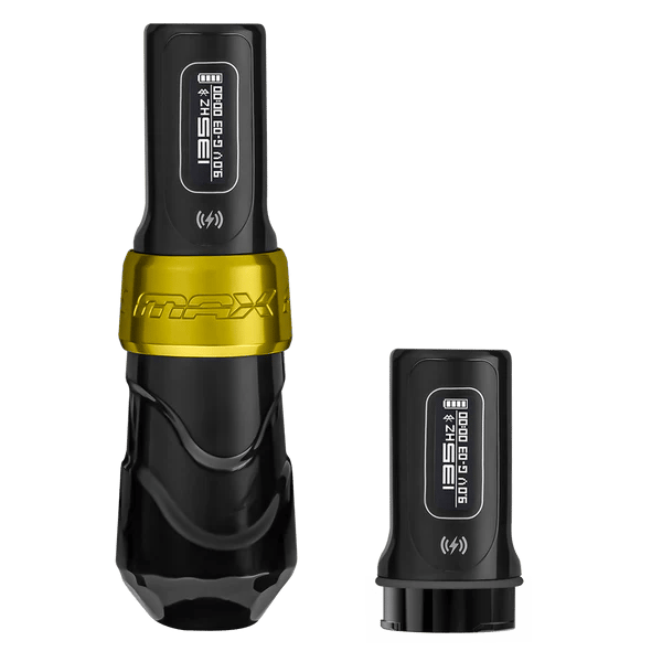 FK Irons Flux Max | 3.2 mm Stroke | Gold Stealth Renk | Çift Bataryalı - Kablosuz Dövme Makinesi