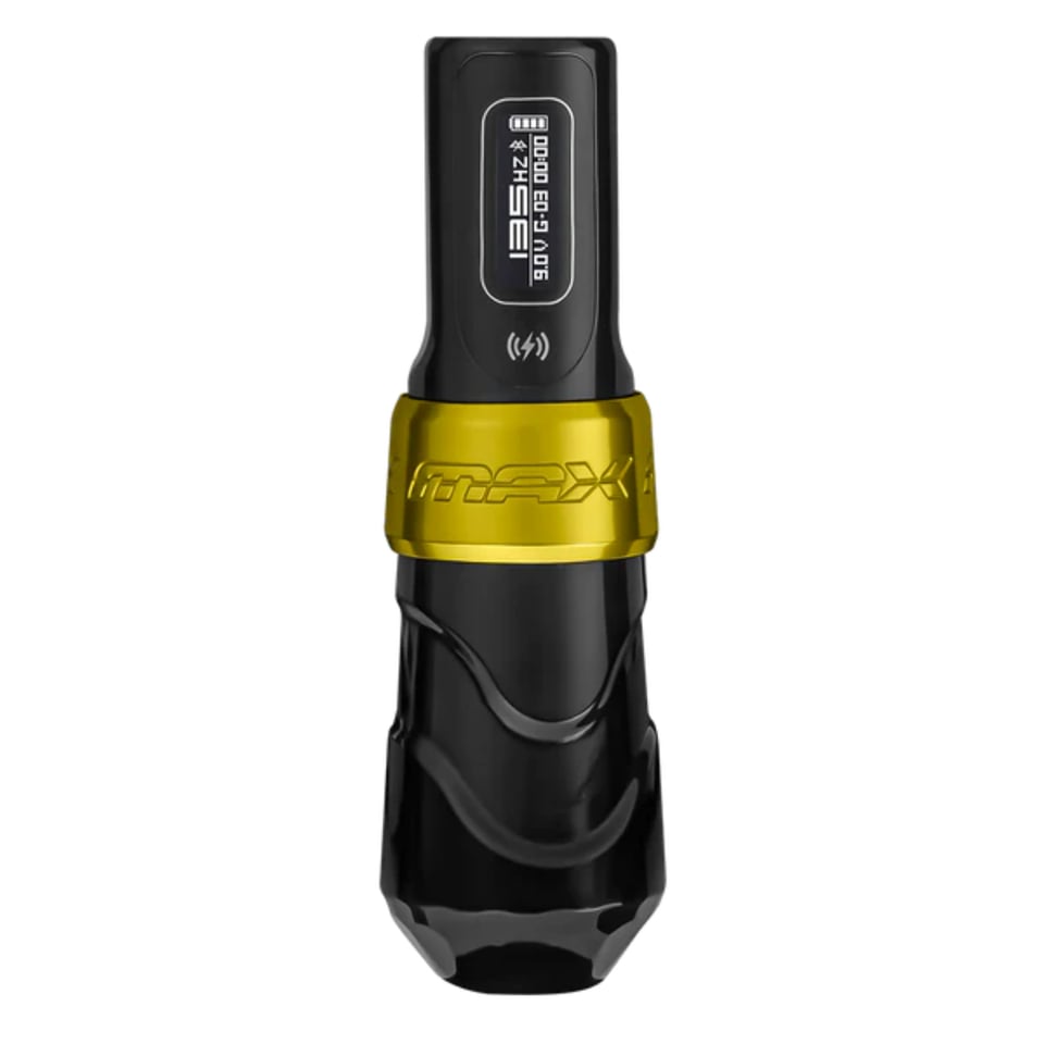 FK Irons Flux Max Gold Stealth 4.0mm Stroke Tek Bataryalı Kablosuz Dövme Makinesi - Gold