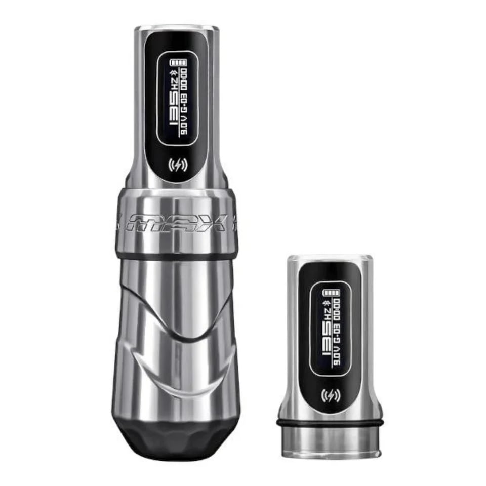 FK Irons Flux Max Blade 4.0mm Stroke Çift Bataryalı Kablosuz Dövme Makinesi - Gri