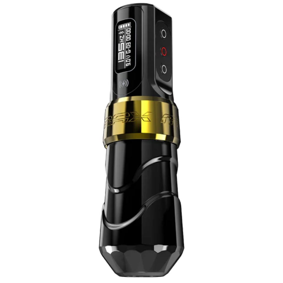FK Irons Flux Max Gold Stealth 4.5mm Stroke Çift Bataryalı Kablosuz Dövme Makinesi - Gold