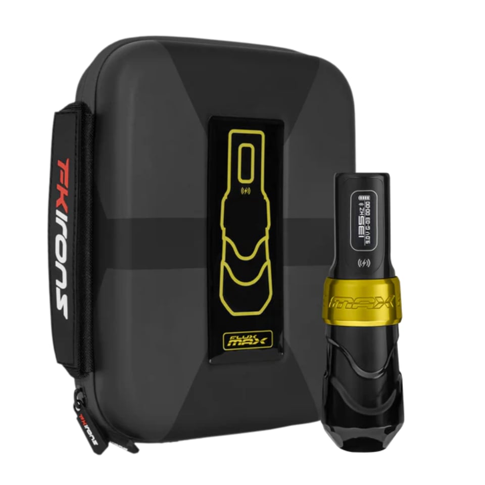 FK Irons Flux Max Gold Stealth 3.2mm Stroke Tek Bataryalı Kablosuz Dövme Makinesi - Gold