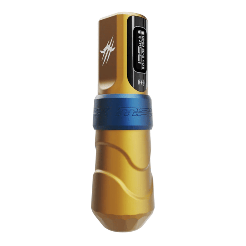 FK Irons Flux Max Logan 4.0mm Stroke Çift Bataryalı Kablosuz Dövme Makinesi - Sarı