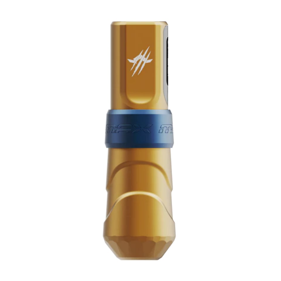 FK Irons Flux Max Logan 4.0mm Stroke Çift Bataryalı Kablosuz Dövme Makinesi - Sarı
