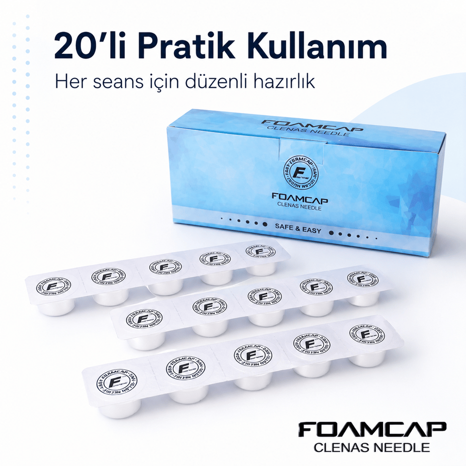 Foam Cup Cleans Needle - İğne Temizleme Köpüğü 20 Adet