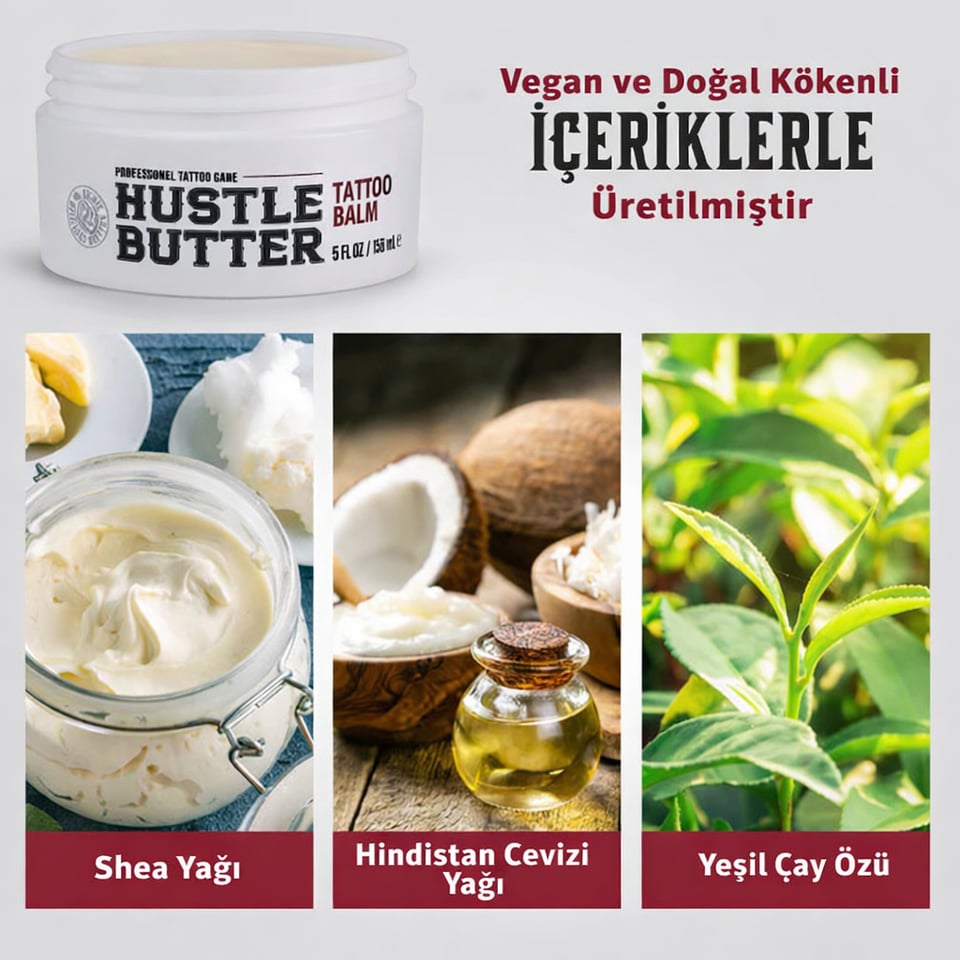 Hustle Butter Deluxe Tattoo Aftercare - 1oz/30ml Dövme Bakım Kremi