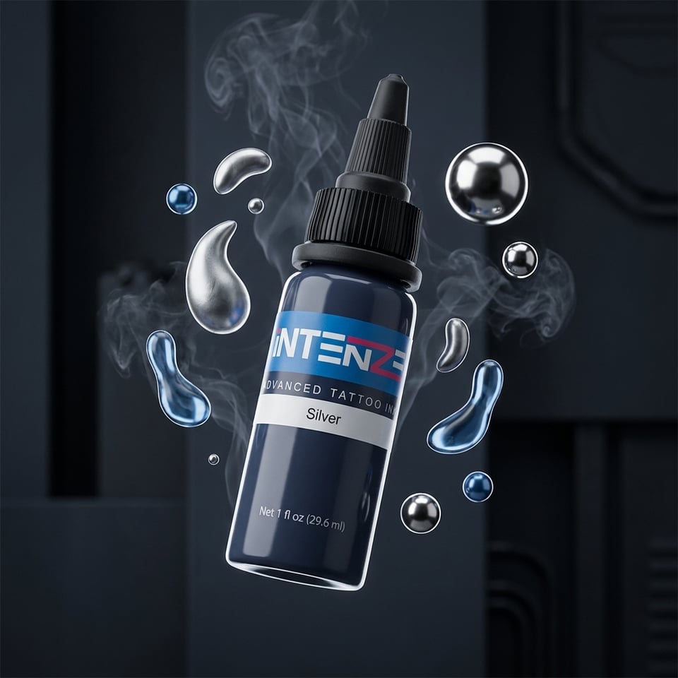 Intenze Silver Gümüş Gri Dövme Boyası 1oz - 30ml