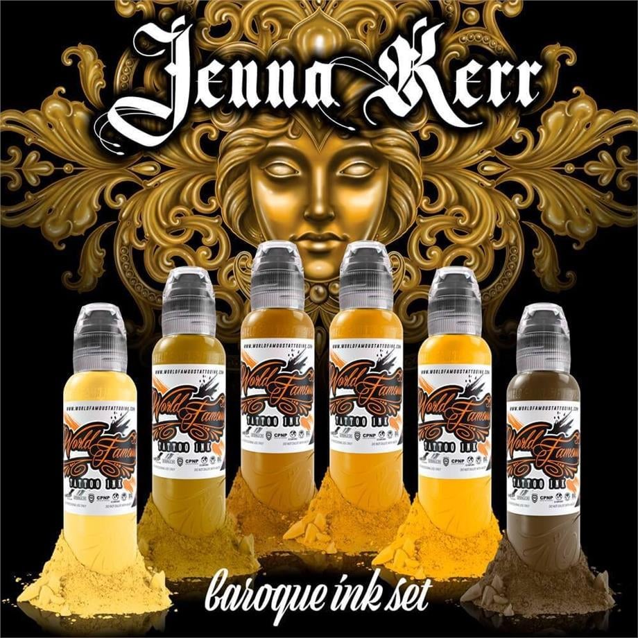 Jenna Kerr Baroque 6'lı Set - World Famous Ink Dövme Boyası - 1oz/30ml