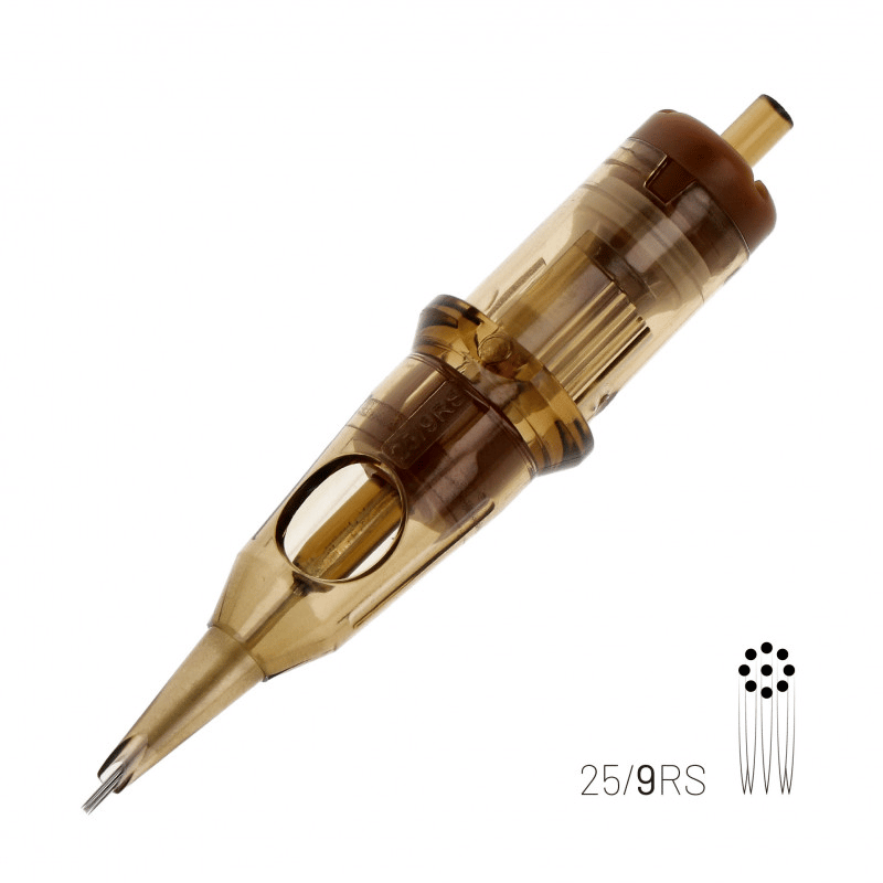 Kwadron 0809 RSLT 9 RS 0.25 mm Round Shader Long Taper Kartuş Dövme İğnesi 20 Adet