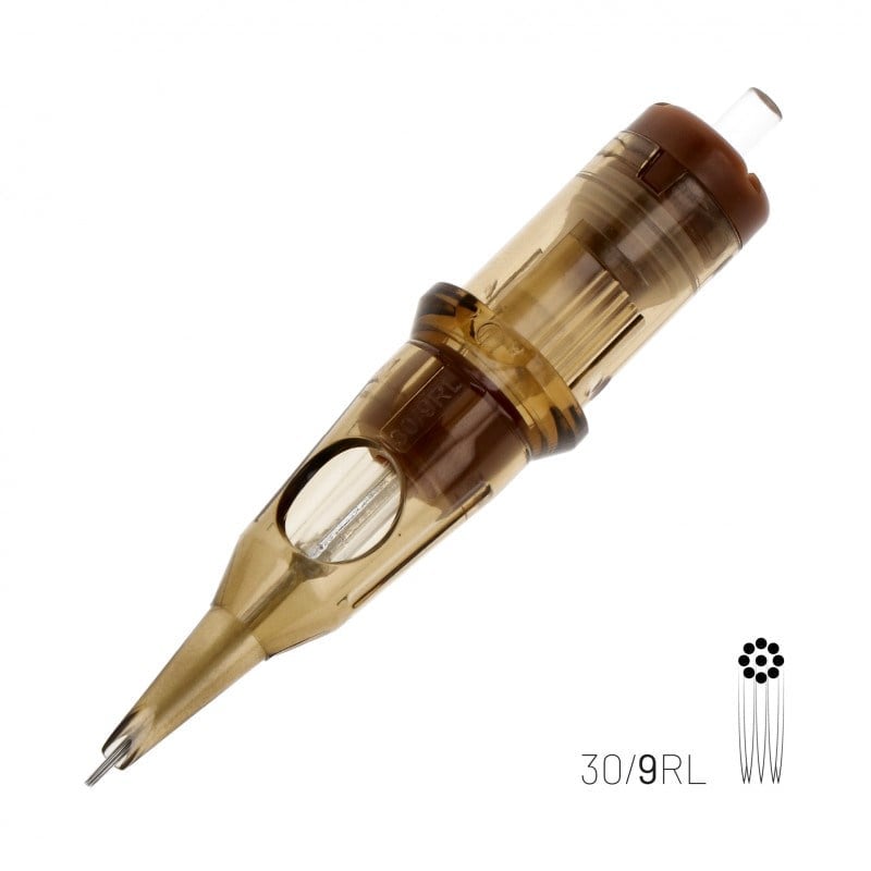 Kwadron 1009 RLLT 9 RL 0.30 mm Round Liner Long Taper Kartuş Dövme İğnesi 20 Adet