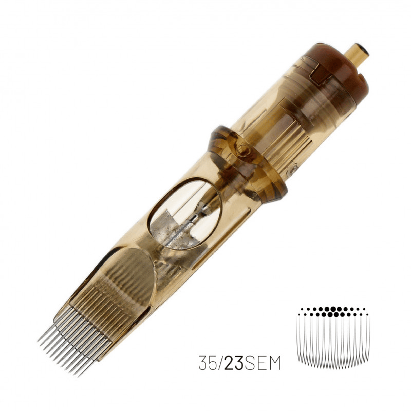 Kwadron 1223 SEMLT 23 SEMLT 0.35 mm Soft Edge Magnum Long Taper Kartuş Dövme İğnesi 20 Adet