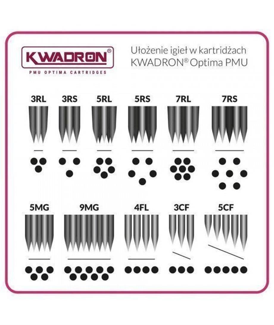 Kwadron PMU Optima 30/7 RSPT Round Shader Point Taper - Kartuş PMU İğnesi