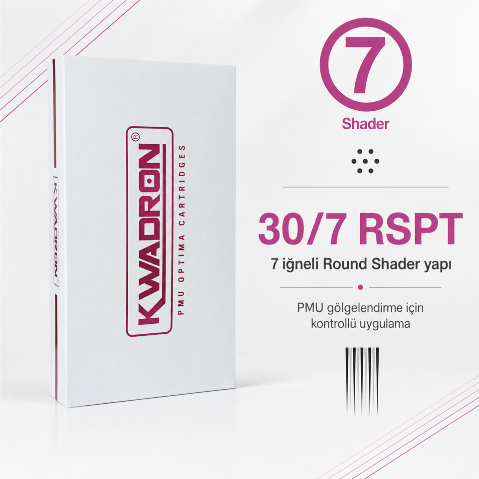 Kwadron PMU Optima 30/7 RSPT Round Shader Point Taper - Kartuş PMU İğnesi