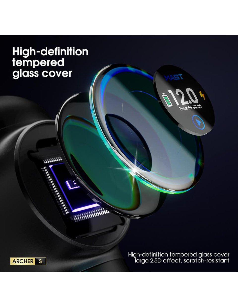 Mast Archer S Green & Black - Kablosuz Dövme Makinesi