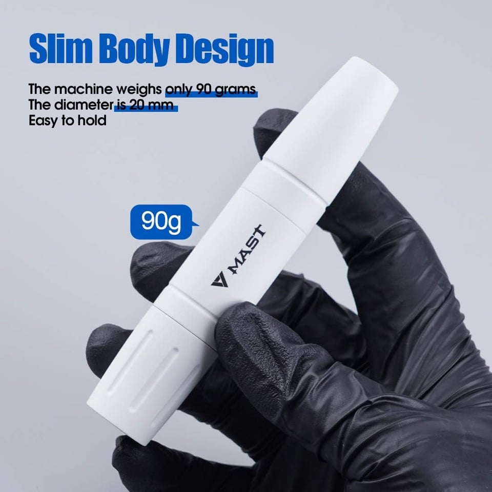Mast Magi White Dövme Makinesi  WQ4905 + 2 Kablosuz Pil Set