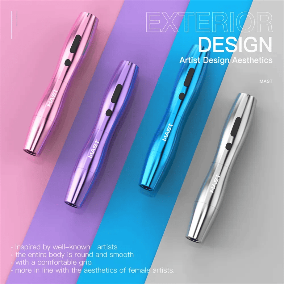 Mast P20 PMU Kablosuz Kalıcımakyaj Makinesi;2.5 mm Stroke;Mor Renk