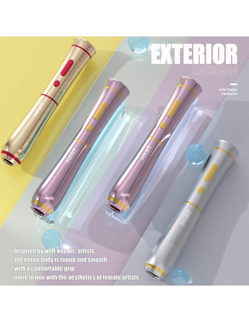 Mast P40 PMU Kablosuz Kalıcımakyaj Makinesi | Pembe Renk