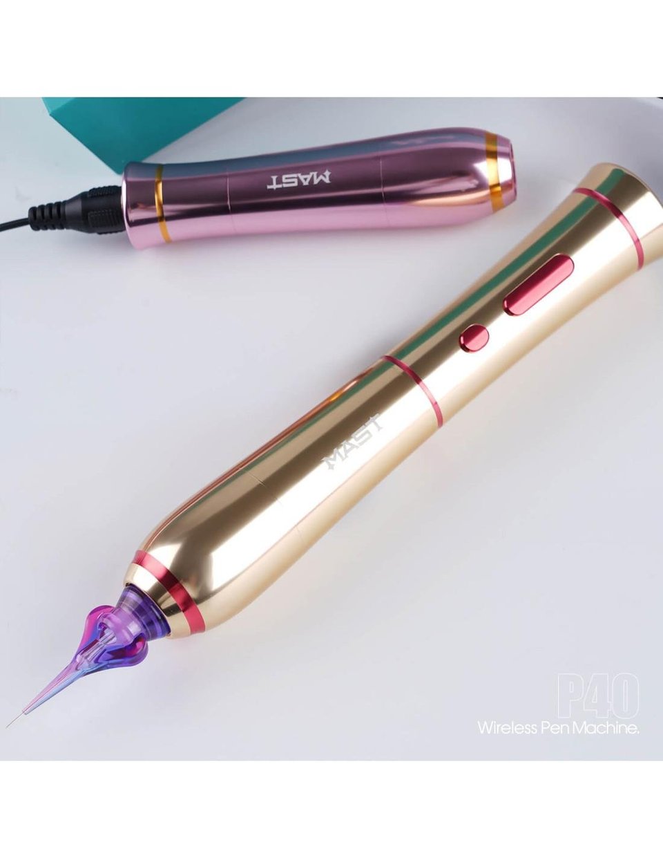 Mast P40 PMU Kablosuz Kalıcımakyaj Makinesi | Pembe Renk