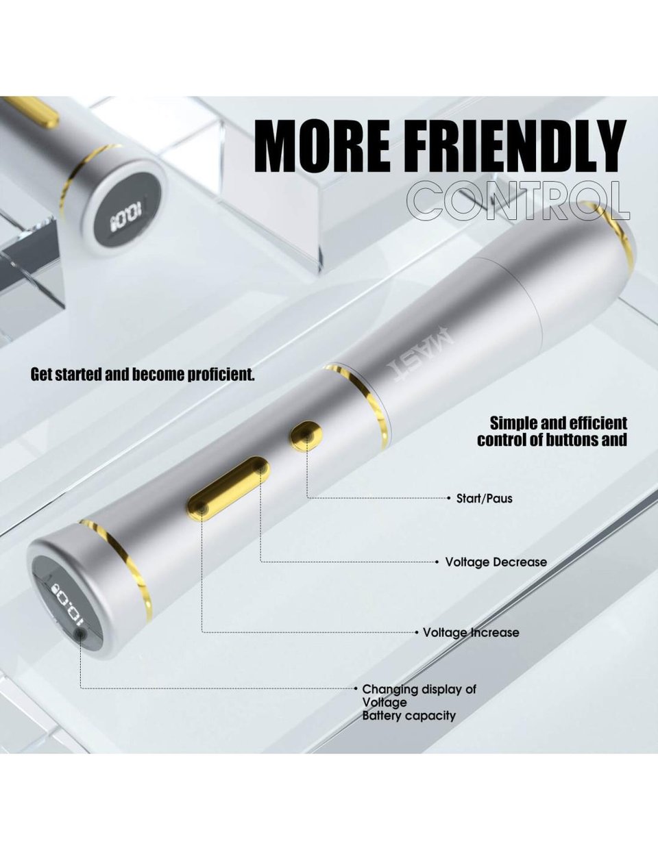 Mast P40 PMU Kablosuz Kalıcımakyaj Makinesi | Pembe Renk