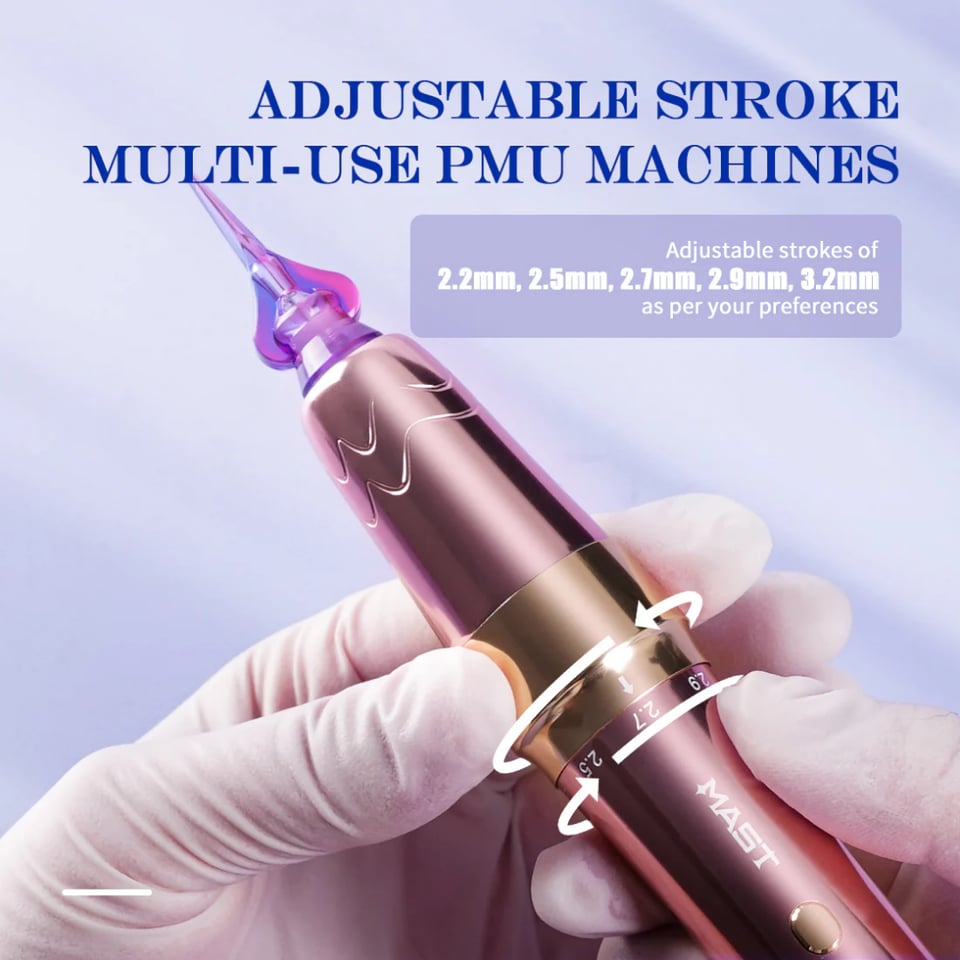 Mast P60 Purple Çift Bataryalı Kablosuz PMU Makinesi 2.2 mm - 3.2 mm Ayarlanabilir Stroke