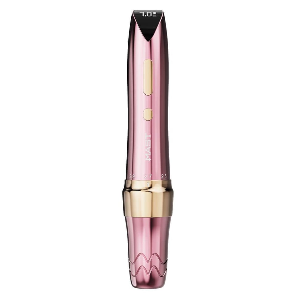 Mast P60 Wireless Tattoo Pen Machine With 2.2MM-3.2MM Adjustable Strokes Permanent Makeup-Rose
