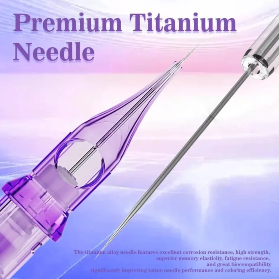 Mast Pro 2 Titanium 1201 RL 1 RL 0.35 mm Round Liner Long Taper Kartuş Dövme İğnesi 20 Adet
