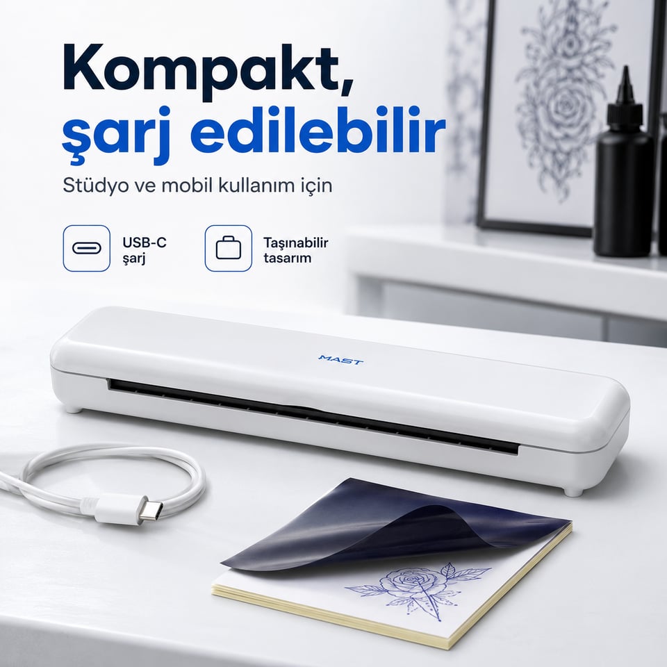 Mast Smart Wireless Printer PRT7 Kablosuz Dövme Stencil Yazıcı