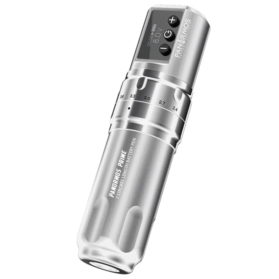 Panormos Prime 10. Yıl Özel Seri Kablosuz Dövme Makinesi;2 Adet Pil + Panormos Logo'lu Çanta;Gri Renk