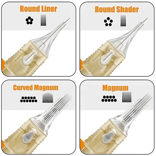 Pepax Lance 1007MGL 7 MGL 0.30mm Magnum Long Taper Kartuş Dövme İğnesi 20 Adet
