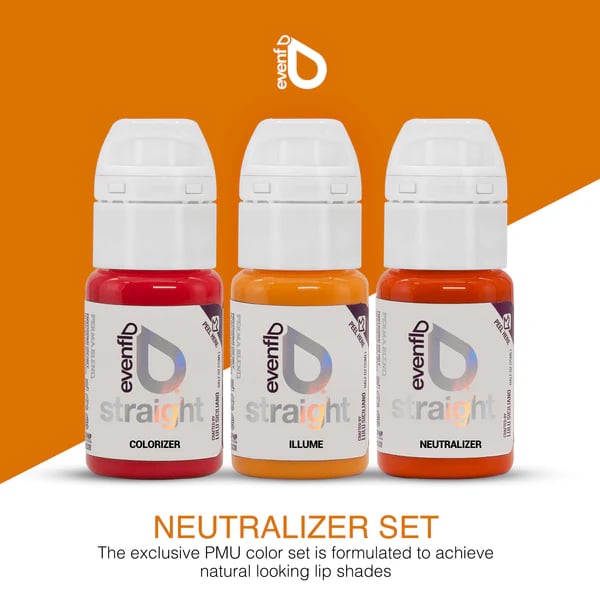 Perma Blend Evenflo Neutralizer 3'lü Set – 15 ml Dudak Nötralize Pigmentleri