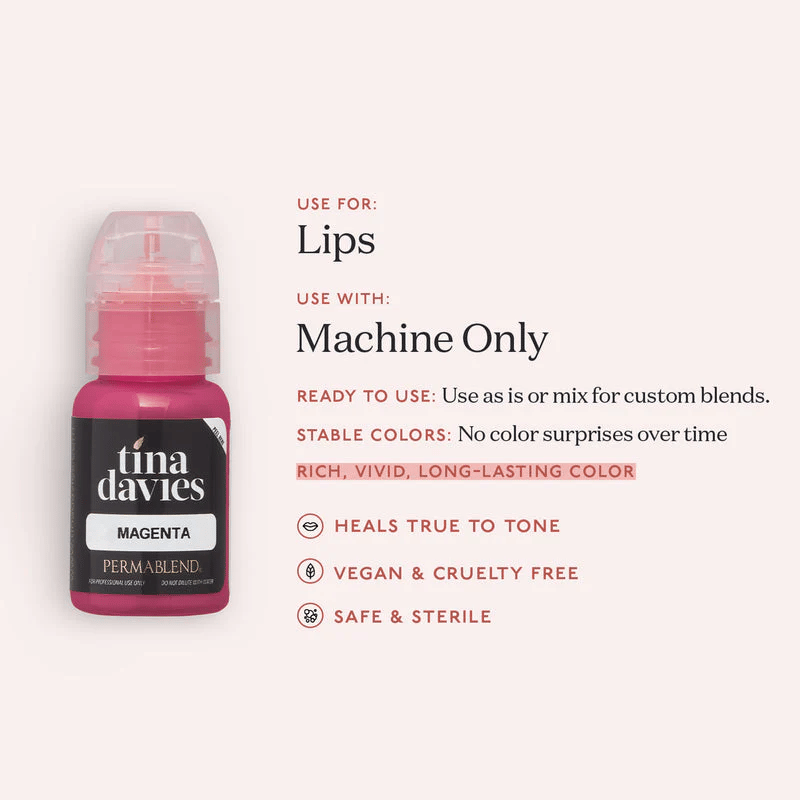 Perma Blend Tina Davies Magenta Kalıcı Makyaj Dudak Pigmenti 15ml