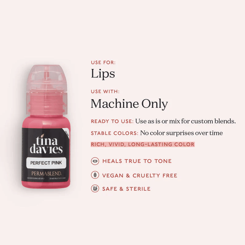 Perma Blend Tina Davies Perfect Pink Kalıcı Makyaj Dudak Pigmenti 15ml