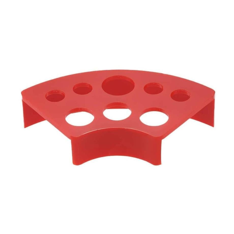 Plastik Boya Potası Standı Kırmızı - 8'li