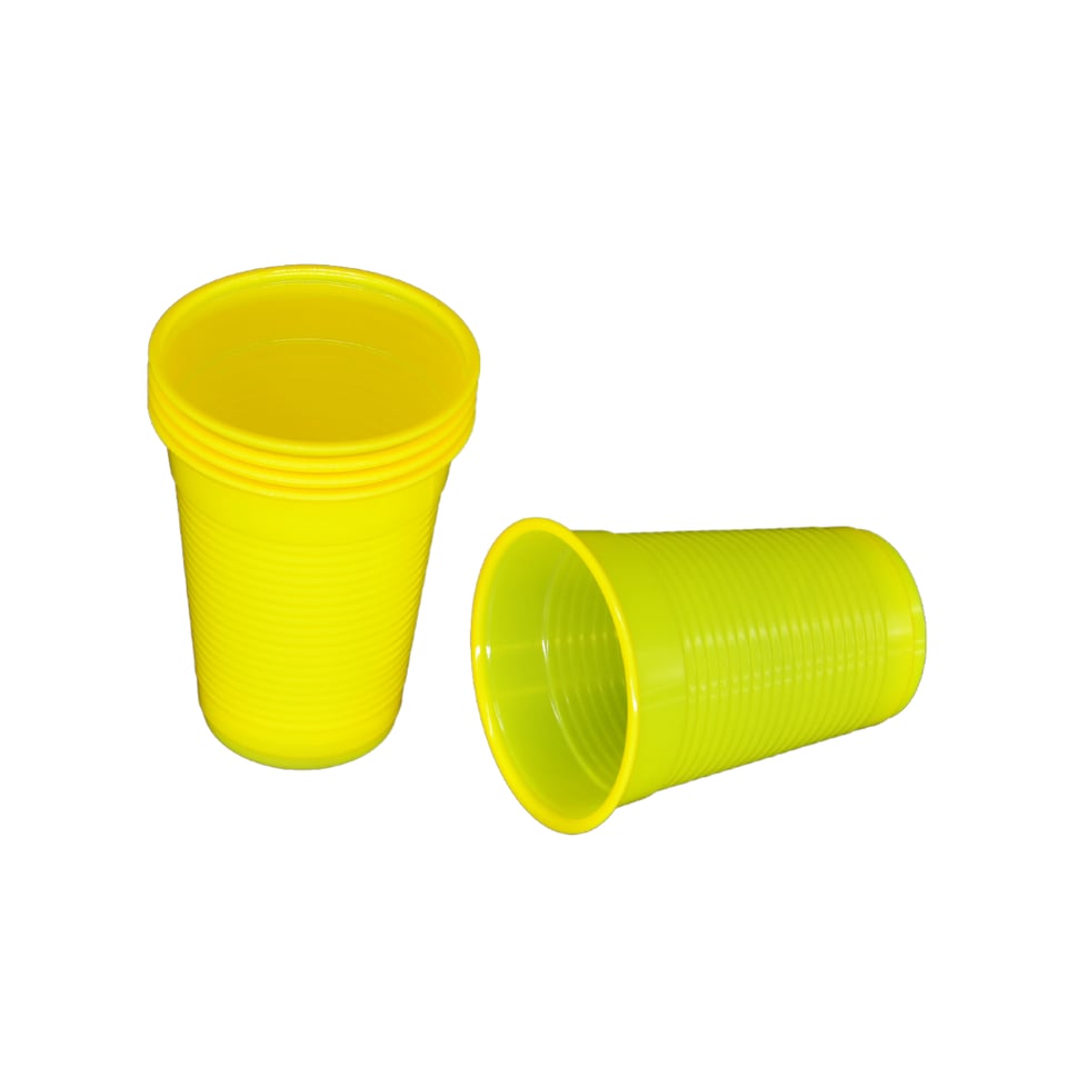 Plastik Sarı Bardak - 200 ml 50 Adet