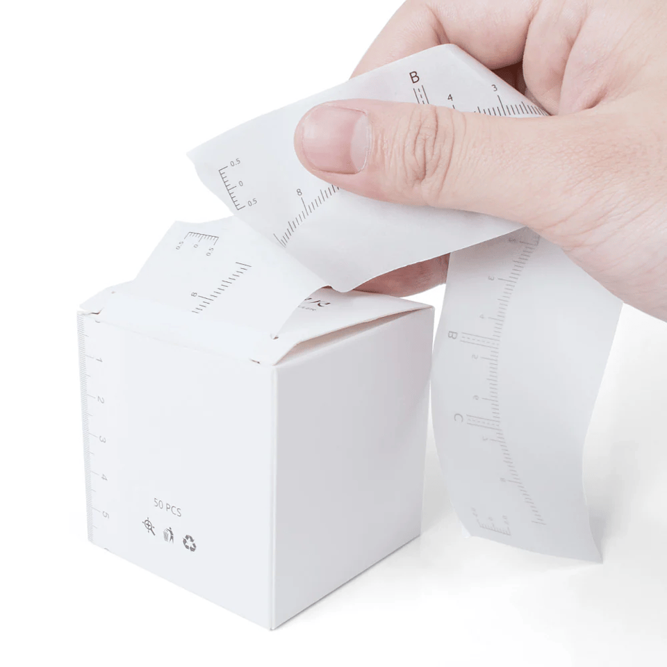 POPU Tek Kullanımlık Kaş Cetveli 50 Adet