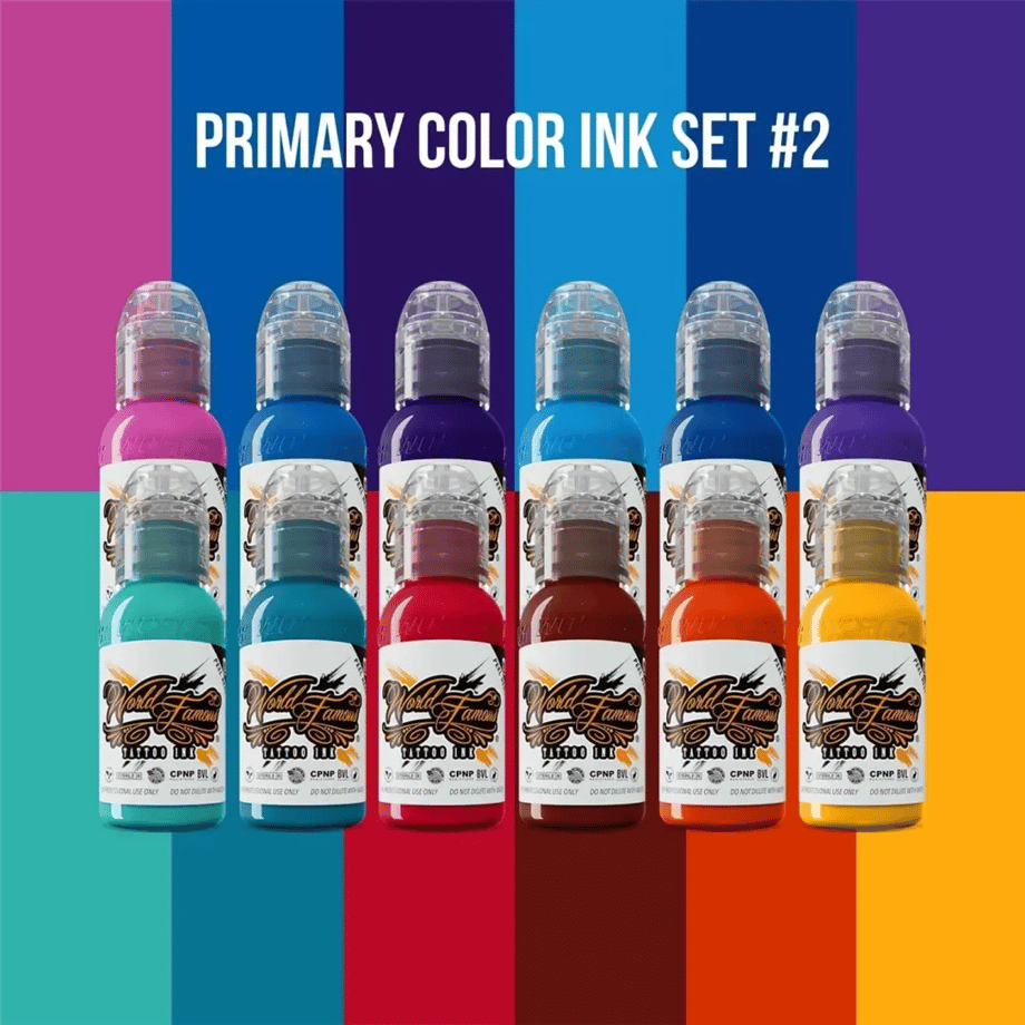 Primary Set 2 - World Famous Ink Dövme Boyası - 1oz (12 color )