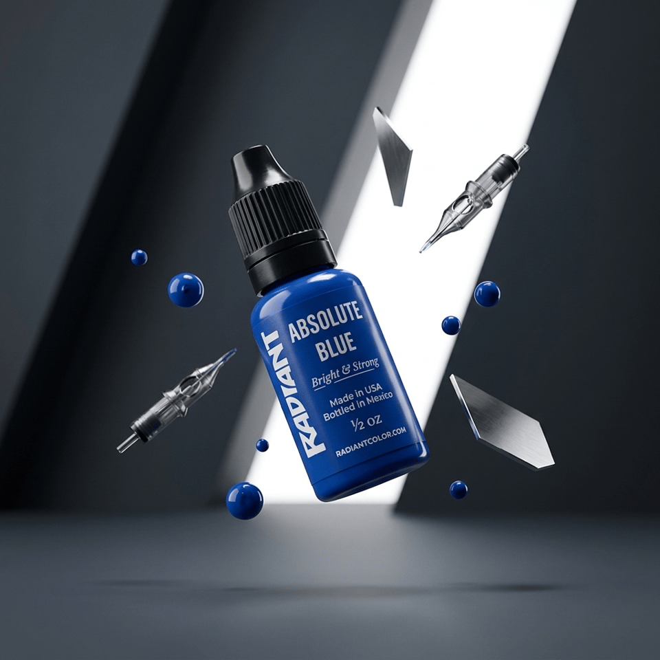 Radiant Colors Absolute Blue Mavi Dövme Boyası 0,5oz - 15ml
