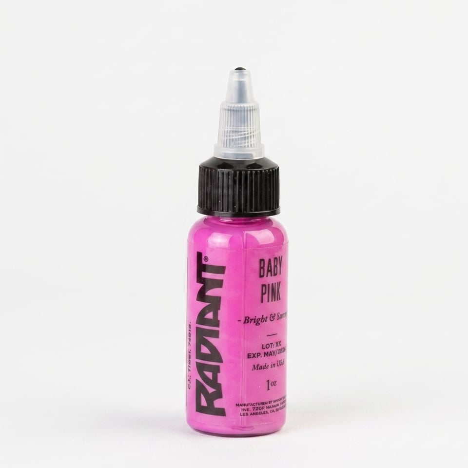 Radiant Colors Baby Pink Pastel Pembe Dövme Boyası 1oz - 30ml