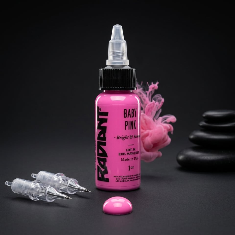 Radiant Colors Baby Pink Pastel Pembe Dövme Boyası 1oz - 30ml