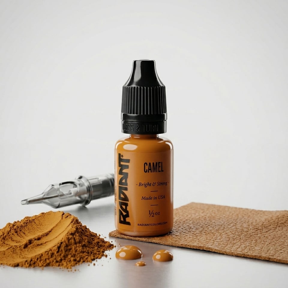 Radiant Colors Camel Açık Kahverengi Dövme Boyası 0,5oz - 15ml